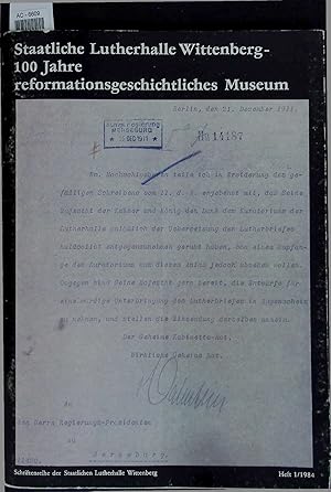 Seller image for Staatliche Lutherhalle Wittenberg - 100 Jahre reformationsgeschichtliches Museum. for sale by Antiquariat Bookfarm