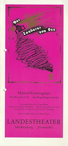 Immagine del venditore per Programmheft DER ZAUBERER VON OSS Premiere 2. November 1991 Nr. 24 / 1991 venduto da Programmhefte24 Schauspiel und Musiktheater der letzten 150 Jahre