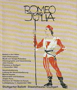 Bild des Verkufers fr Programmheft ROMEO UND JULIA Ballett nach Shakespeare Premiere 11. September 1992 Spielzeit 1992 / 93 zum Verkauf von Programmhefte24 Schauspiel und Musiktheater der letzten 150 Jahre