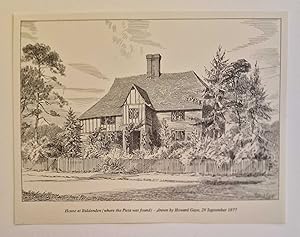 House at Biddenden Engraving (1971 Reproduction)