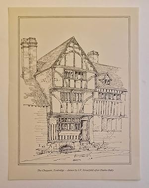 The Chequers, Tonbridge Engraving (1971 Reproduction)