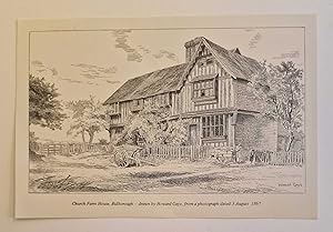 Church House Farm, Bidborough Engraving (1971 Reproduction)