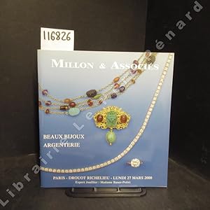 Image du vendeur pour Beaux bijoux - Argenterie - Catalogue de vente, Lundi 27 Mars 2000 mis en vente par Librairie-Bouquinerie Le Pre Pnard