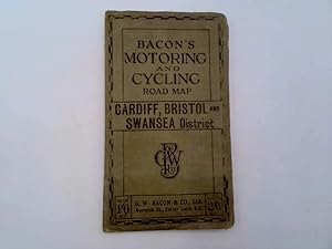 Imagen del vendedor de Bacon's Motoring and Cycling Road Map - Cardiff, Bristol and Swansea District a la venta por Goldstone Rare Books