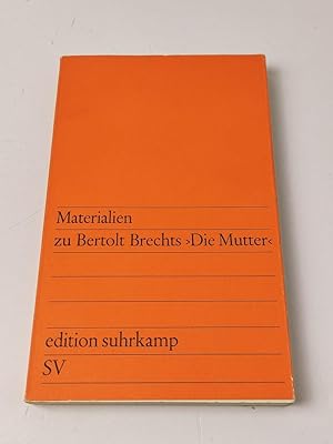 Bild des Verkufers fr Materialien zu Bertold Brechts "Die Mutter" zum Verkauf von BcherBirne