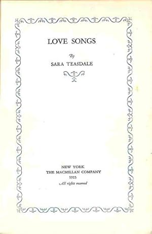 Seller image for LOVE SONG for sale by WeBuyBooks 2