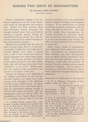 Seller image for Mixing The Issue in Immigration. An original article from The Scientific Monthly, 1926. for sale by Cosmo Books