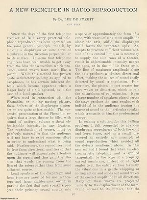 Bild des Verkufers fr A New Principle in Radio Reproduction. An original article from The Scientific Monthly, 1926. zum Verkauf von Cosmo Books