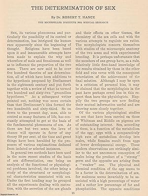 Seller image for The Determination of Sex. An original article from The Scientific Monthly, 1927. for sale by Cosmo Books