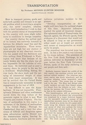 Image du vendeur pour Transportation: Persons, Goods and News. An original article from The Scientific Monthly, 1927. mis en vente par Cosmo Books