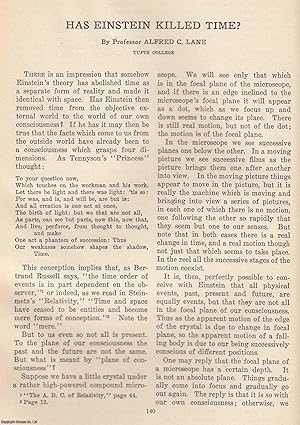 Imagen del vendedor de Has Einstein Killed Time? An original article from The Scientific Monthly, 1927. a la venta por Cosmo Books