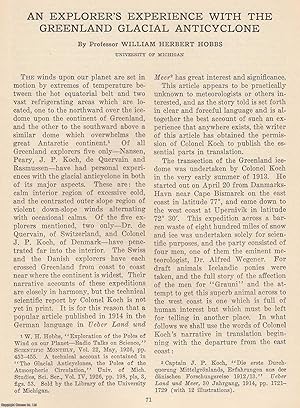 Bild des Verkufers fr An Explorer's Experience with The Greenand Glacial Anticyclone. An original article from The Scientific Monthly, 1927. zum Verkauf von Cosmo Books