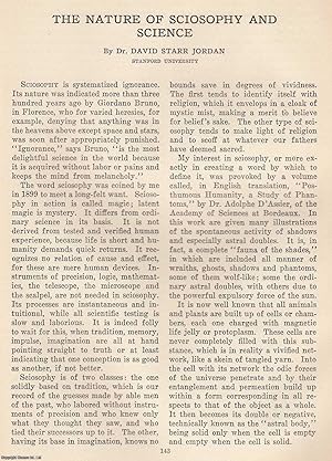 Image du vendeur pour The Nature of Sciosophy and Science. An original article from The Scientific Monthly, 1927. mis en vente par Cosmo Books