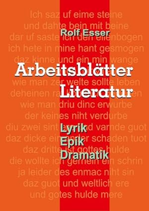 Bild des Verkufers fr Arbeitsbltter Literatur zum Verkauf von BuchWeltWeit Ludwig Meier e.K.