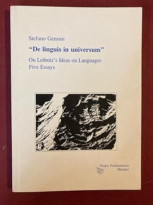 "De linguis in universum" On Leibniz's Ideas on Languages. Five Essays.