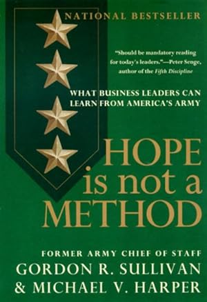 Bild des Verkufers fr Hope Is Not a Method : What Business Leaders Can Learn from America's Army zum Verkauf von GreatBookPricesUK