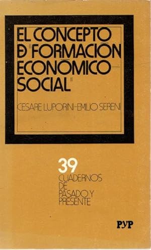 Bild des Verkufers fr El concepto de "formacin econmico social" . zum Verkauf von Librera Astarloa