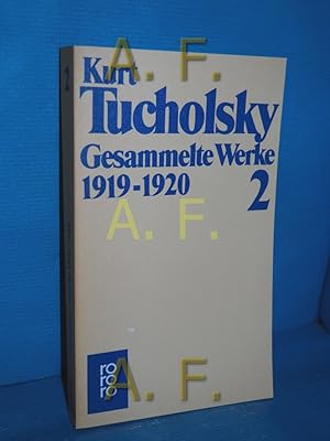 Bild des Verkufers fr Gesammelte Werke Band 2: 1919 - 1920 zum Verkauf von Antiquarische Fundgrube e.U.