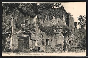 Carte postale Langeais, Habitation Troglodytes