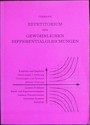 Bild des Verkufers fr Repetitorium der gewhnlichen Differentialgleichungen. zum Verkauf von Antiquariat Blschke