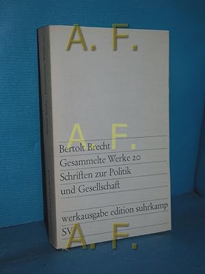 Bild des Verkufers fr Schriften zur Politik und Gesellschaft (Gesammelte Werke Band 20) zum Verkauf von Antiquarische Fundgrube e.U.