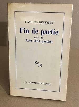 Fin de partie suivi de acte sans paroles