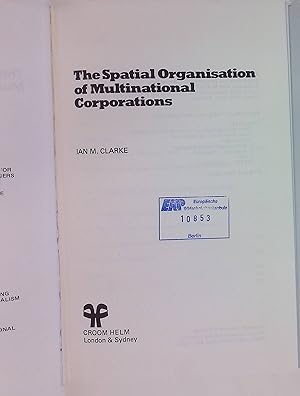 Bild des Verkufers fr Spatial Organization of Multinational Corporations zum Verkauf von books4less (Versandantiquariat Petra Gros GmbH & Co. KG)