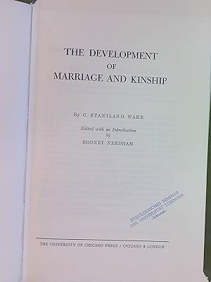 Immagine del venditore per The Development of Marriage and Kinship venduto da books4less (Versandantiquariat Petra Gros GmbH & Co. KG)