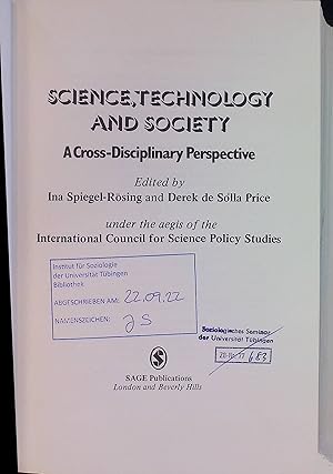 Seller image for Science Technology and Society: A Cross-Disciplinary Perspective for sale by books4less (Versandantiquariat Petra Gros GmbH & Co. KG)