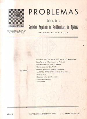 SEPTIEMBRE A DICIEMBRE. 1970. Nº 69 AL 72.