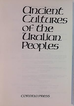 Seller image for Ancient Cultures of the Uralian Peoples. for sale by books4less (Versandantiquariat Petra Gros GmbH & Co. KG)