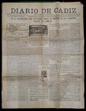 DIARIO DE CADIZ AÑO LXXII Nº 30.149 MIERCOLES 26 DE OCTUBRE DE 1938