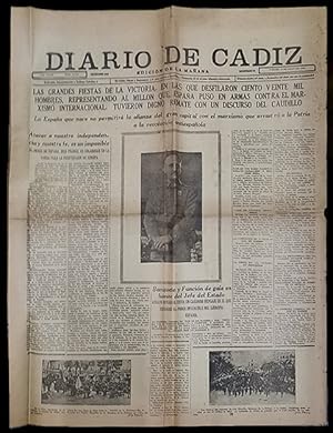 DIARIO DE CADIZ AÑO LXXIII Nº 31.749 SABADO 30 DE MAYO DE 1939