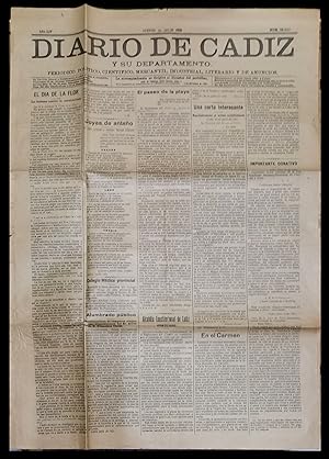 DIARIO DE CADIZ Y SU DEPARTAMENTO AÑO LIV Nº 25.956 JUEVES 21 JULIO 1921