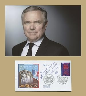 Bild des Verkufers fr Bernard Accoyer - Premier jour ddicac + Photo zum Verkauf von PhP Autographs