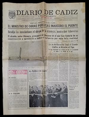 DIARIO DE CADIZ AÑO CIII Nº 34.045 MIERCOLES 29 DE OCTUBRE DE 1969