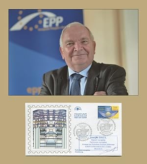 Bild des Verkufers fr Joseph Daul - Premier jour sign + Photo zum Verkauf von PhP Autographs