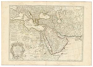 Carte de la Turquie de l'Arabie et de la Perse, où se voit tout l'Empire des Turcs. Dresée sur le...