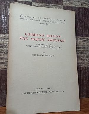 Giordano Bruno's The Heroic Frenzies - Primera edición en inglés