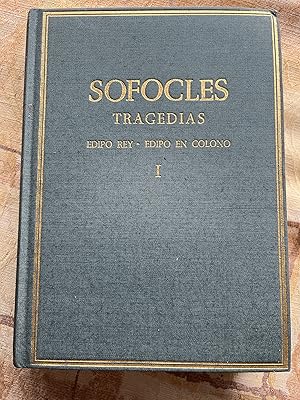 Imagen del vendedor de TRAGEDIAS I : EDIPO REY- EDIPO EN COLONO. Bilinge a la venta por Libros Macaon