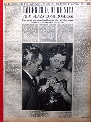 Immagine del venditore per Pagina del 1952 Umberto Film di Vittorio De Sica Nilla Pizzi Nino Besozzi Stalin venduto da Leggendo la storia