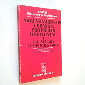 Immagine del venditore per Arrendamientos urbanos, propiedad horizontal y legislacin complementaria venduto da MAUTALOS LIBRERA