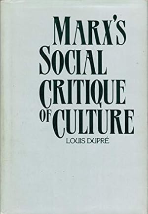 Immagine del venditore per Marx's Social Critique of Culture venduto da ZBK Books