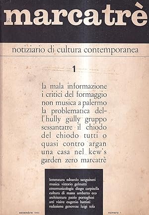 Marcatrè. Notiziario di cultura contemporanea - n. 1, novembre 1963