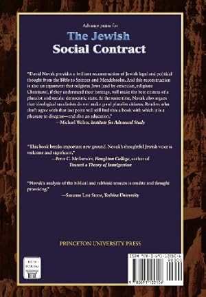 Bild des Verkufers fr The Jewish Social Contract: An Essay in Political Theology (New Forum Books, 39) zum Verkauf von ZBK Books