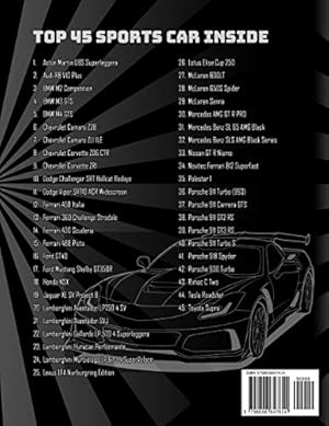 Seller image for Sports Cars Coloring Book: A Collection of 45 Cool Supercars | Relaxation Coloring Pages for Kids, Adults, Boys, and Car Lovers for sale by ZBK Books