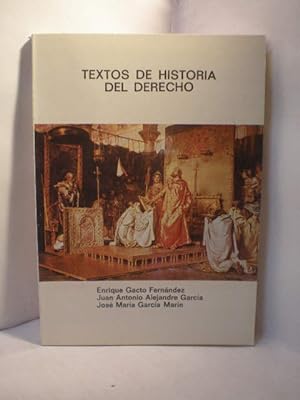 Imagen del vendedor de Textos de Historia del Derecho a la venta por Librera Antonio Azorn