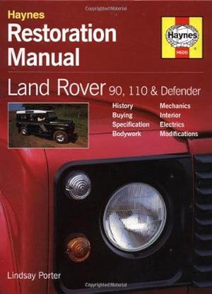 Bild des Verkufers fr land rover 90 110 defender restoration manual (Restoration Manuals) zum Verkauf von WeBuyBooks