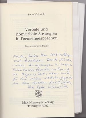 Verbale und nonverbale Strategien in Fernsehgesprächen. Eine explorative Studie.