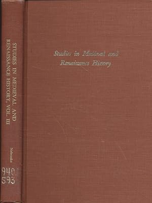 Bild des Verkufers fr [Nebraska] Studies in Medieval and Renaissance History, Vol. III. zum Verkauf von Fundus-Online GbR Borkert Schwarz Zerfa